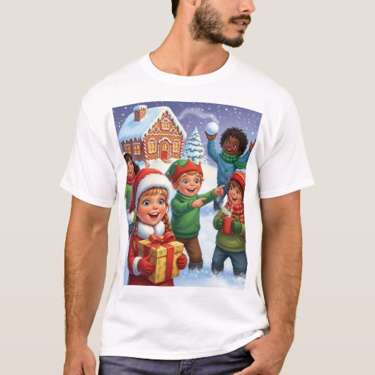 Christmas Gingerbread Play Tシャツ (正面)