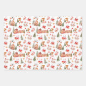 Christmas Gingerbread Red ラッピングペーパーシート (正面)