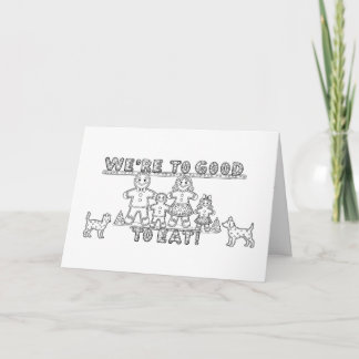 Christmas gingerbread sarcasm card  カード