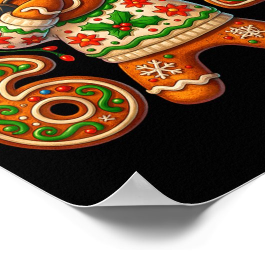 Christmas Gingerbread Six Seven 67 Meme Xmas Slang ポスター (角)