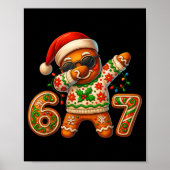 Christmas Gingerbread Six Seven 67 Meme Xmas Slang ポスター (正面)