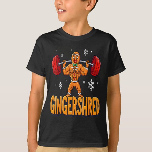 Christmas Gingershred Gym Bodybuilding Funny Ginge Tシャツ (正面)