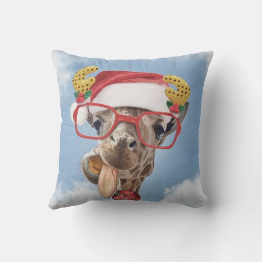 Christmas giraffe クッション (裏面)