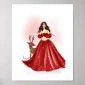 Christmas girl artwork  ポスター (正面)