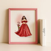 Christmas girl artwork  ポスター