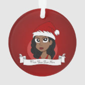 Christmas girl cartoon オーナメント (裏面)