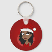 Christmas girl cartoon キーホルダー (裏面)