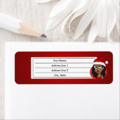 Christmas girl cartoon ラベル (インサイチュ)