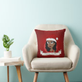 Christmas girl cartoon throw pillow クッション (椅子)