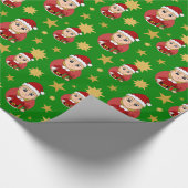 Christmas girl cartoon wrapping paper ラッピングペーパー (角)