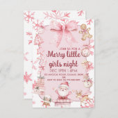Christmas girls night party invitation 招待状 (正面/裏面)