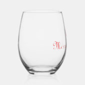 Christmas glass ステムなしワイングラス (左)