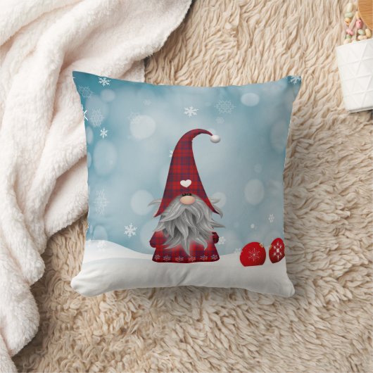 Christmas Gnome And Balls クッション (ブランケット)