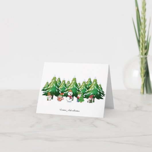 Christmas Gnome Card サンキューカード (正面)