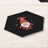 Christmas Gnome Dancing Gnome Family Christmas (1) ペーパーコースター (アングル)