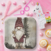Christmas Gnome for the Holidays ペーパープレート (パーティー)