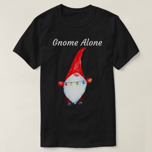 Christmas Gnome  Gnome Alone  Tシャツ (デザイン正面)