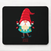 Christmas Gnome Holding Christmas Lights マウスパッド (正面)