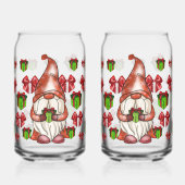 Christmas Gnome Holding Gift | Festive ガラス缶 (左)