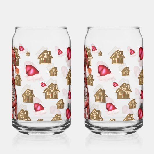 Christmas Gnome Holding Gingerbread Men, Festive ガラス缶 (裏面)