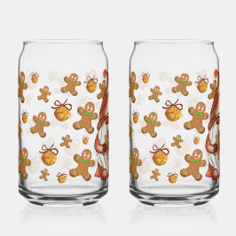 Christmas Gnome Holding Gingerbread Men | Festive ガラス缶