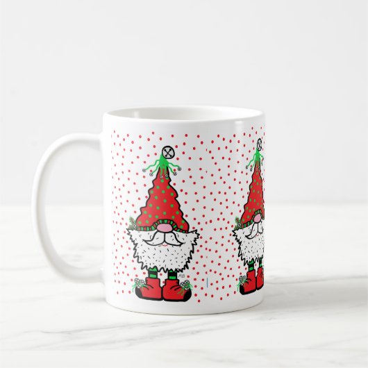 Christmas Gnome Mug コーヒーマグカップ (左)