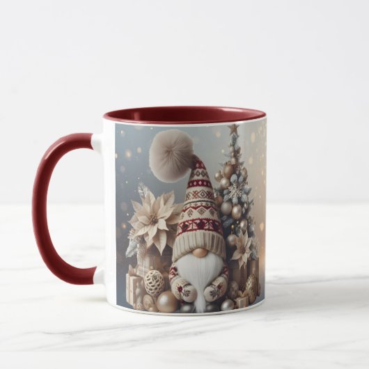 Christmas Gnome Mug Holiday Gift Cozy Winter マグカップ (左)