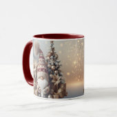 Christmas Gnome Mug Holiday Gift Cozy Winter マグカップ (正面左)