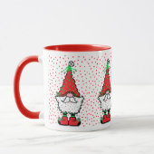 Christmas Gnome Mug With RED accents マグカップ (左)