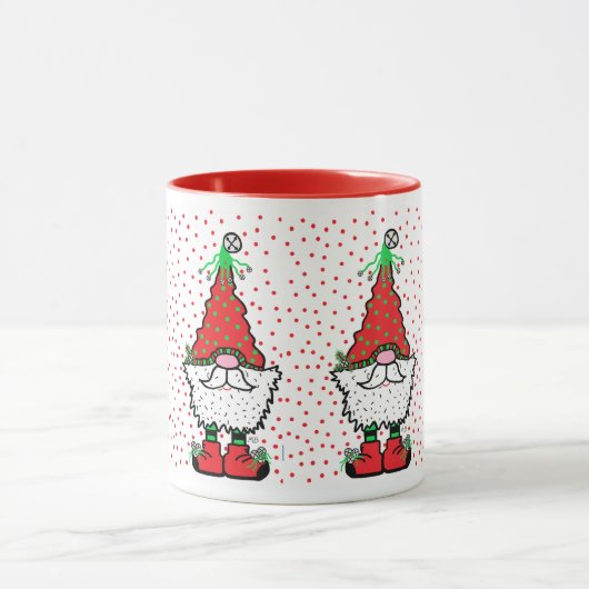 Christmas Gnome Mug With RED accents マグカップ (中央)