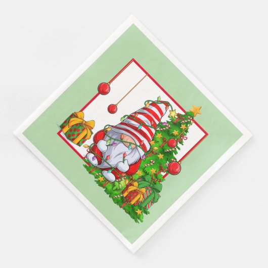 Christmas Gnome Paper Napkin (コーナー)