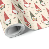 Christmas Gnome Party Pattern ラッピングペーパー (ロールコーナー)