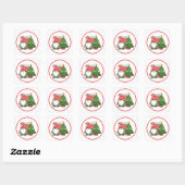 Christmas Gnome Santa Sticker Pack Cute Holiday De スクエアシール (シート)