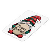 Christmas Gnome Season's Greetings マグネット (左側)