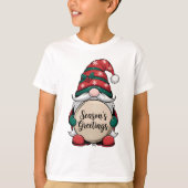 Christmas Gnome Season's Greetings  Tシャツ (正面)