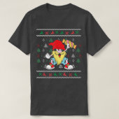 Christmas gnome with candy canes design funny ugly tシャツ (デザイン正面)
