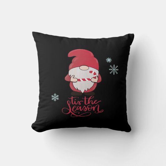 Christmas Gnome With Candycane クッション (正面)