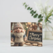 Christmas Gnome with Cookies and Merry Christmas ポストカード (スタンド正面)