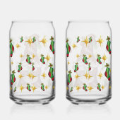 Christmas Gnome with Green Stockings & Gold Stars ガラス缶 (右)