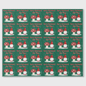 Christmas gnome with red mushroom custom Holiday ラッピングペーパー (フラット)
