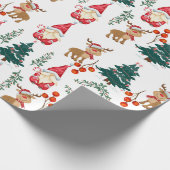Christmas gnome wrapping paper Scandinavian ラッピングペーパー (角)