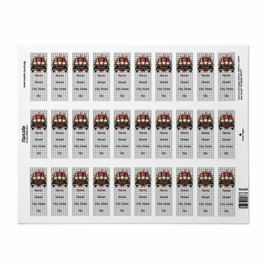 Christmas gnomes ラベル (フルシート)