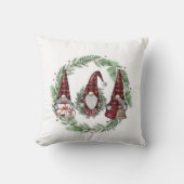 Christmas Gnomes and Wreath  クッション (正面)