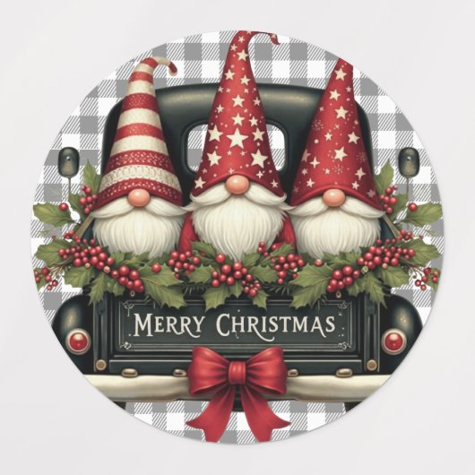 Christmas gnomes “From:” ラベル (デザイン2)