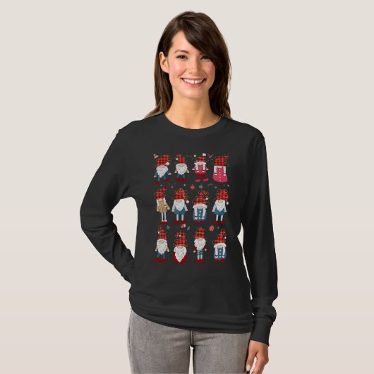 Christmas Gnomes Funny Xmas Gnome Tシャツ (正面フル)