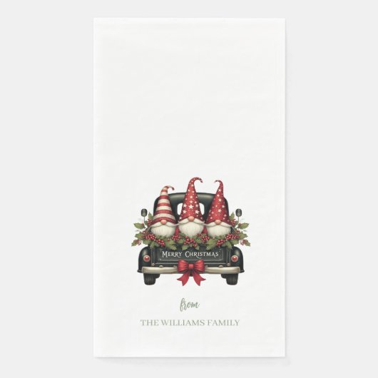 Christmas Gnomes Paper Guest Towels (正面)