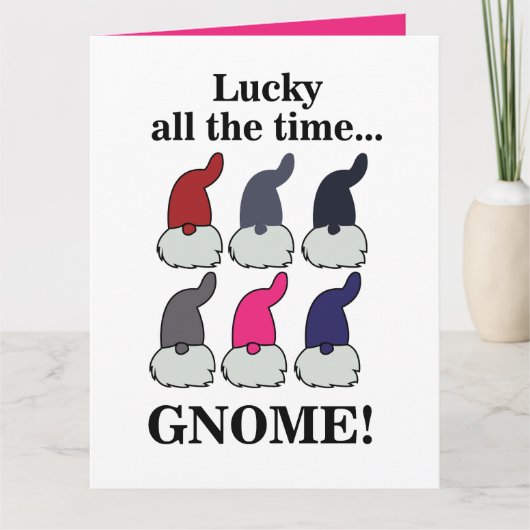 Christmas Gnomes Xmas Lucky カード (正面)