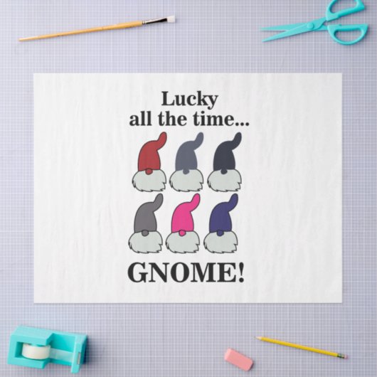 Christmas Gnomes Xmas Lucky 薄葉紙 (クラフト)