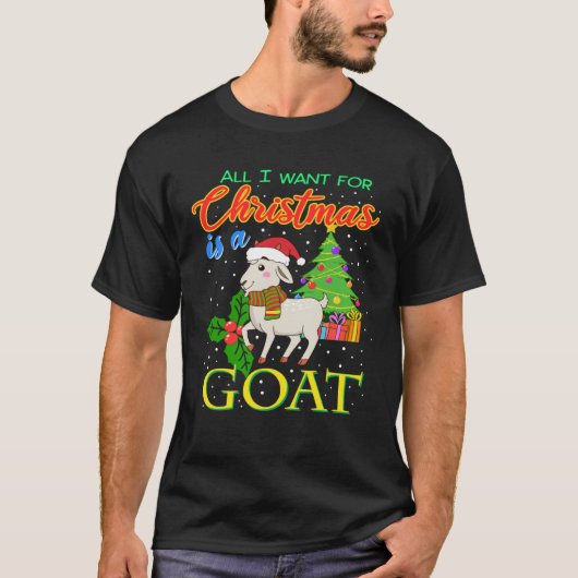 Christmas Goat Advent Goats Decorate Christmas Tre Tシャツ (正面)