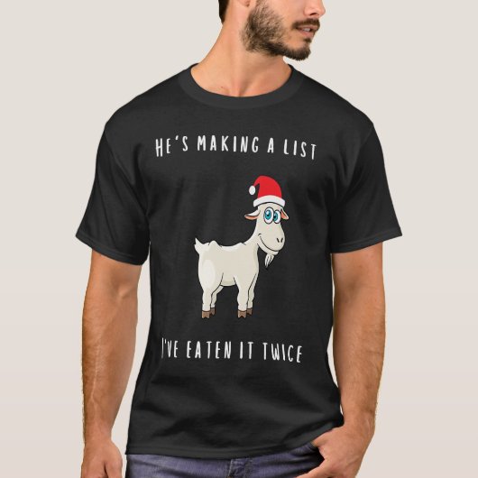 Christmas Goat Mom Dad Jokes Tシャツ (正面)